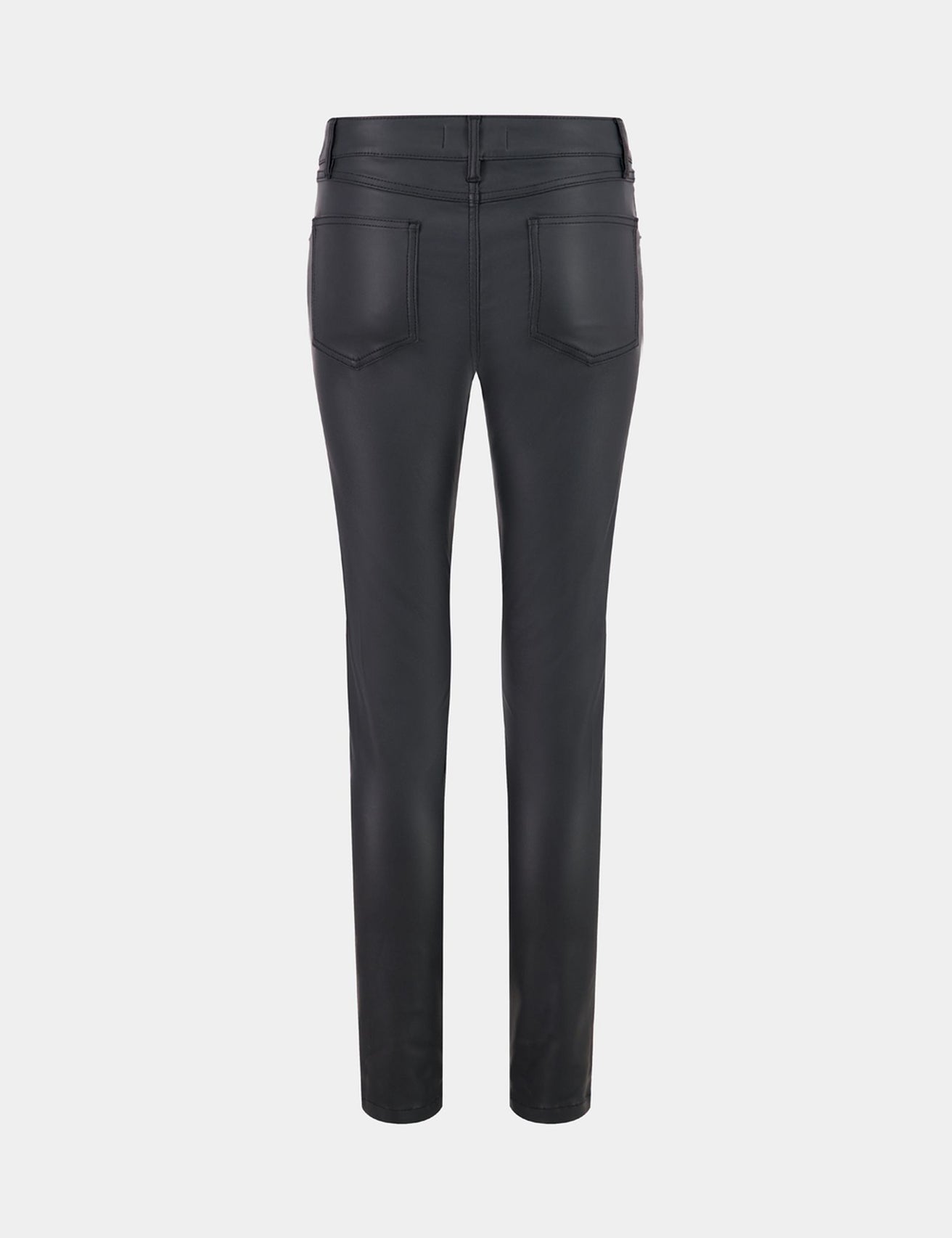 Pantalon noir en matière enduite - Image 3