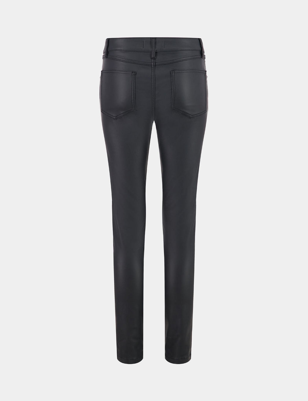 Pantalon noir en matière enduite