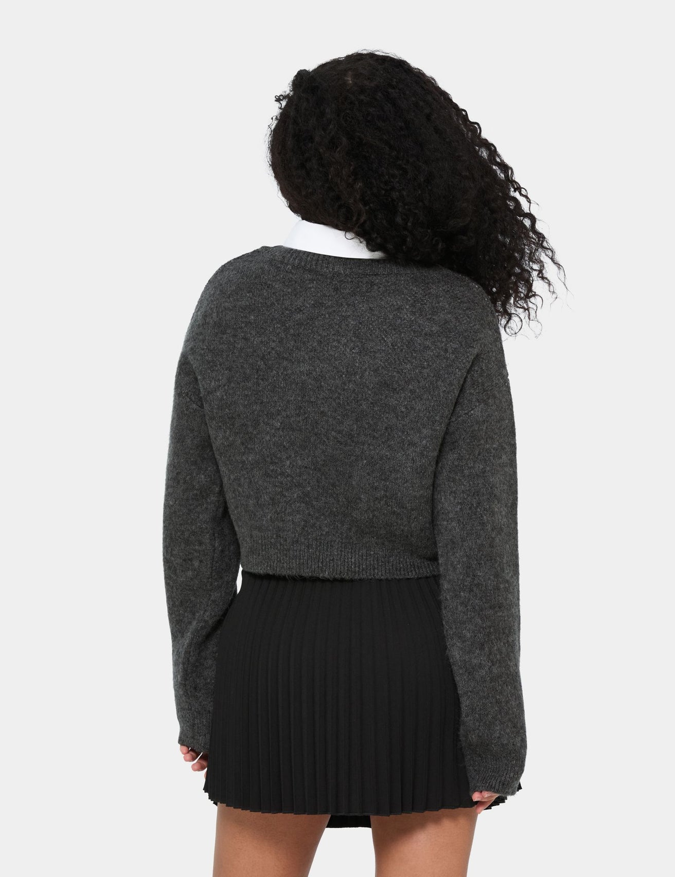 Pull court motifs losange gris foncé - Image 2