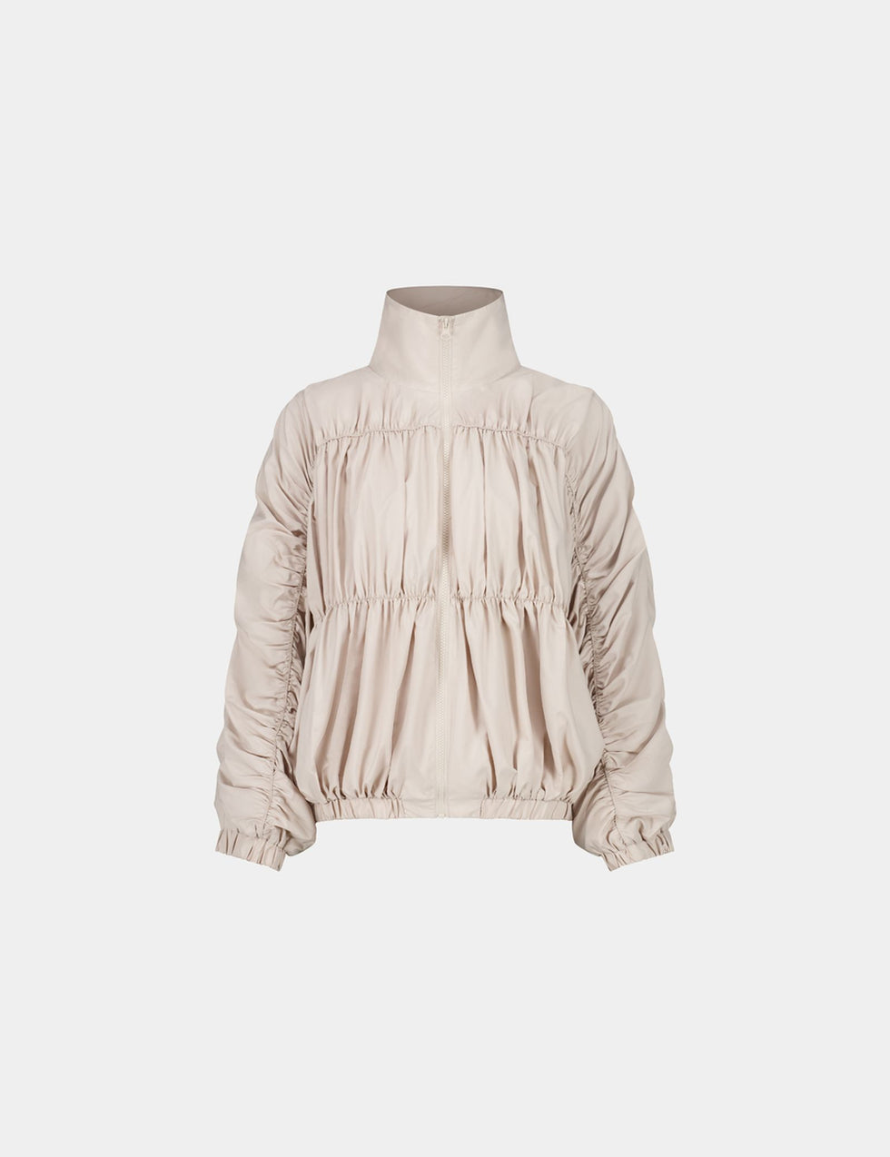 Veste imperméable froncé crème