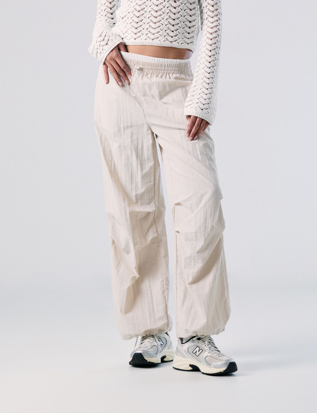 Pantalon fluide crème