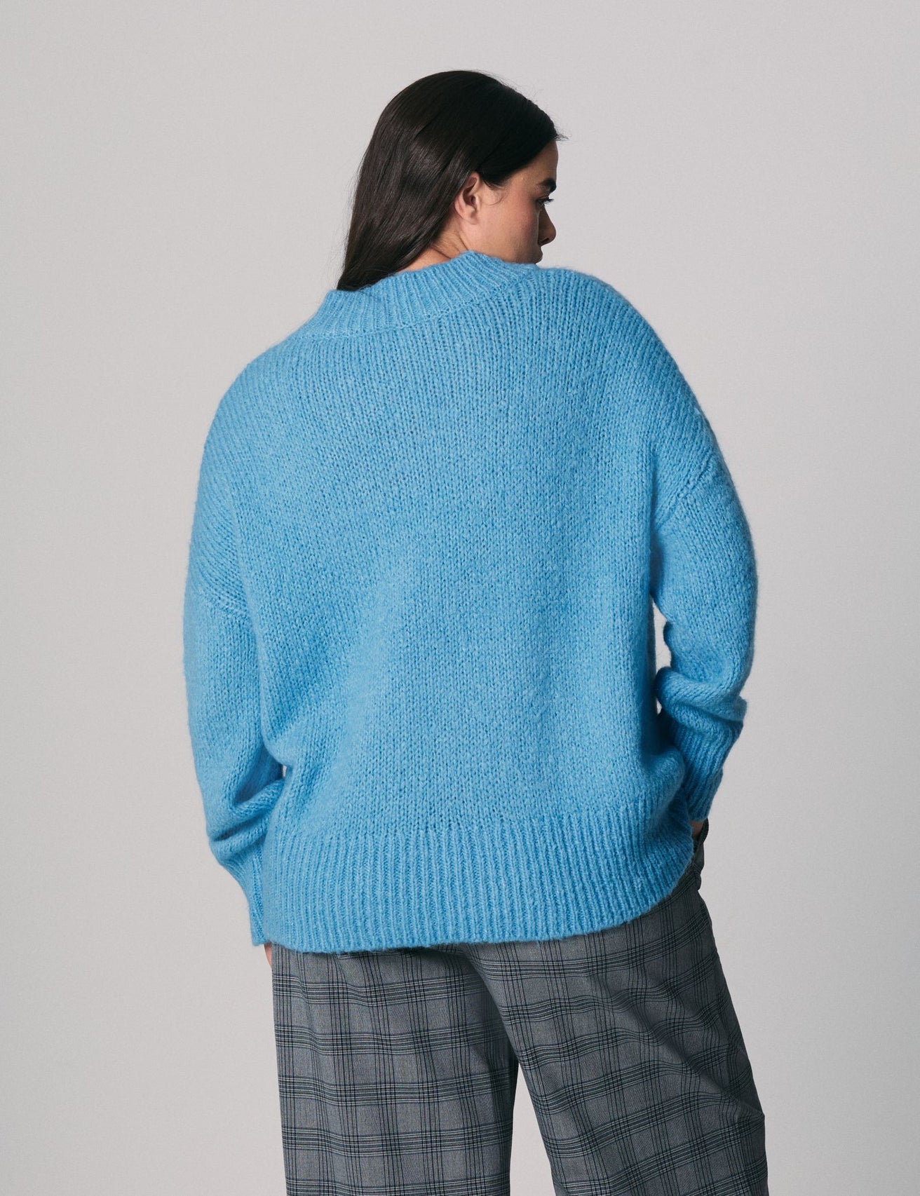 Pull en mélange de laine bleu azur - Image 2