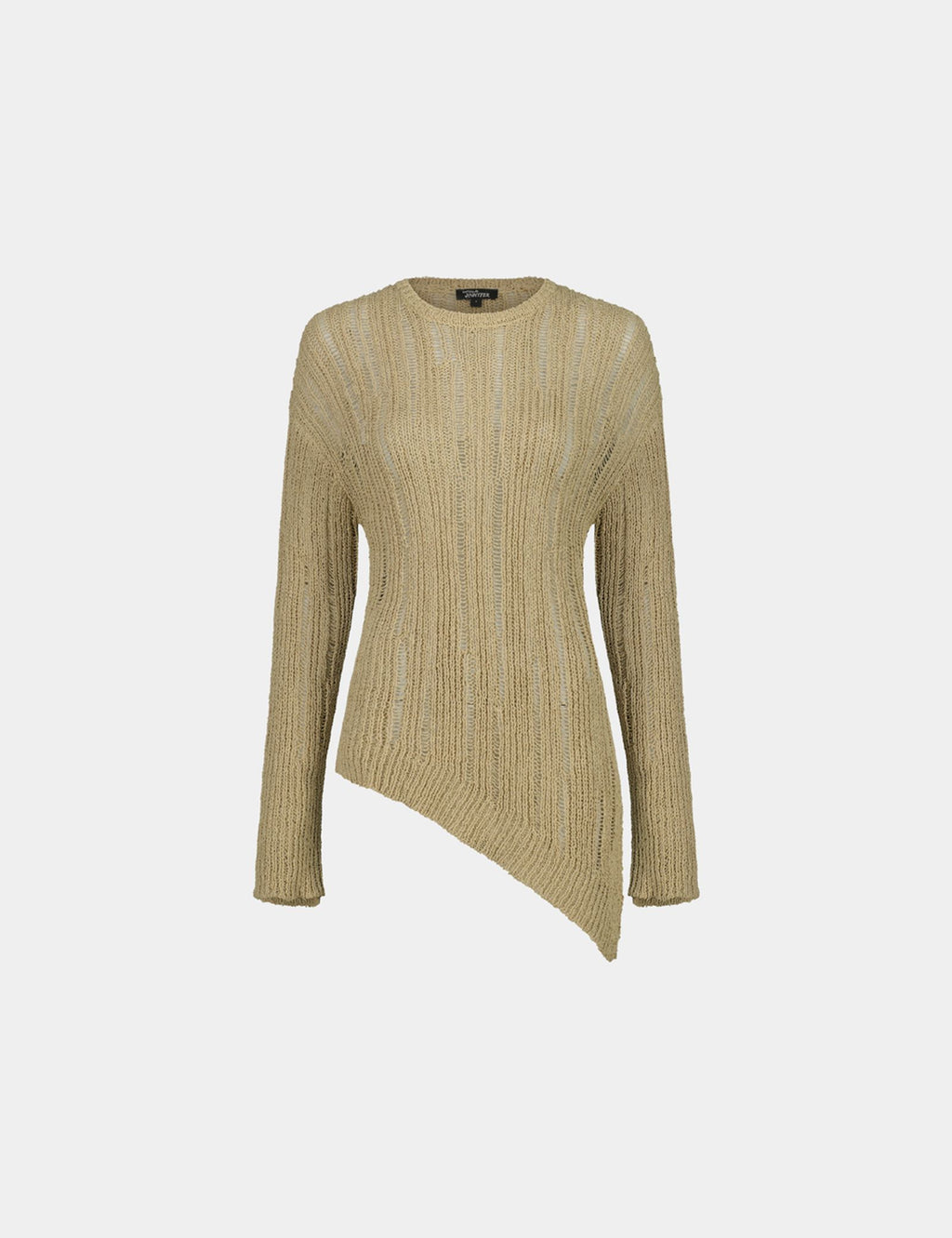 Pull ajouré beige kaki