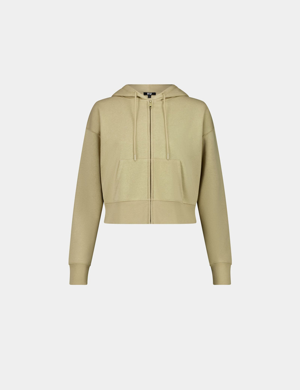 Gilet à capuche beige kaki