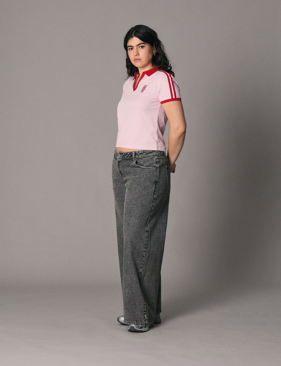 Polo avec logo U rose