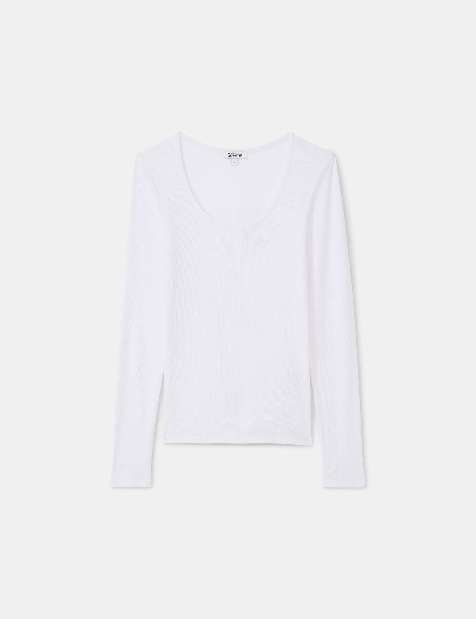 T-shirt côtelée blanc