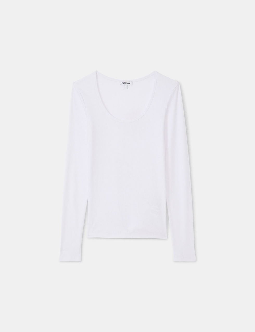 T-shirt côtelée blanc