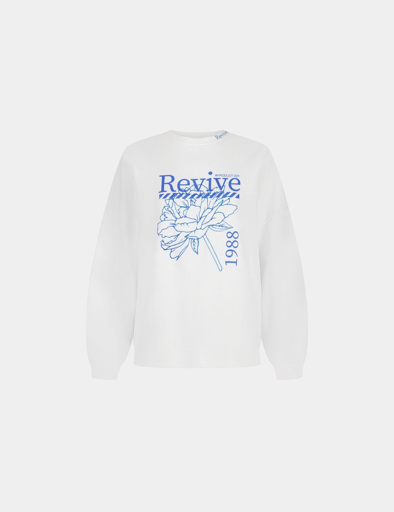 Sweat Oversize à message blanc - Image 3