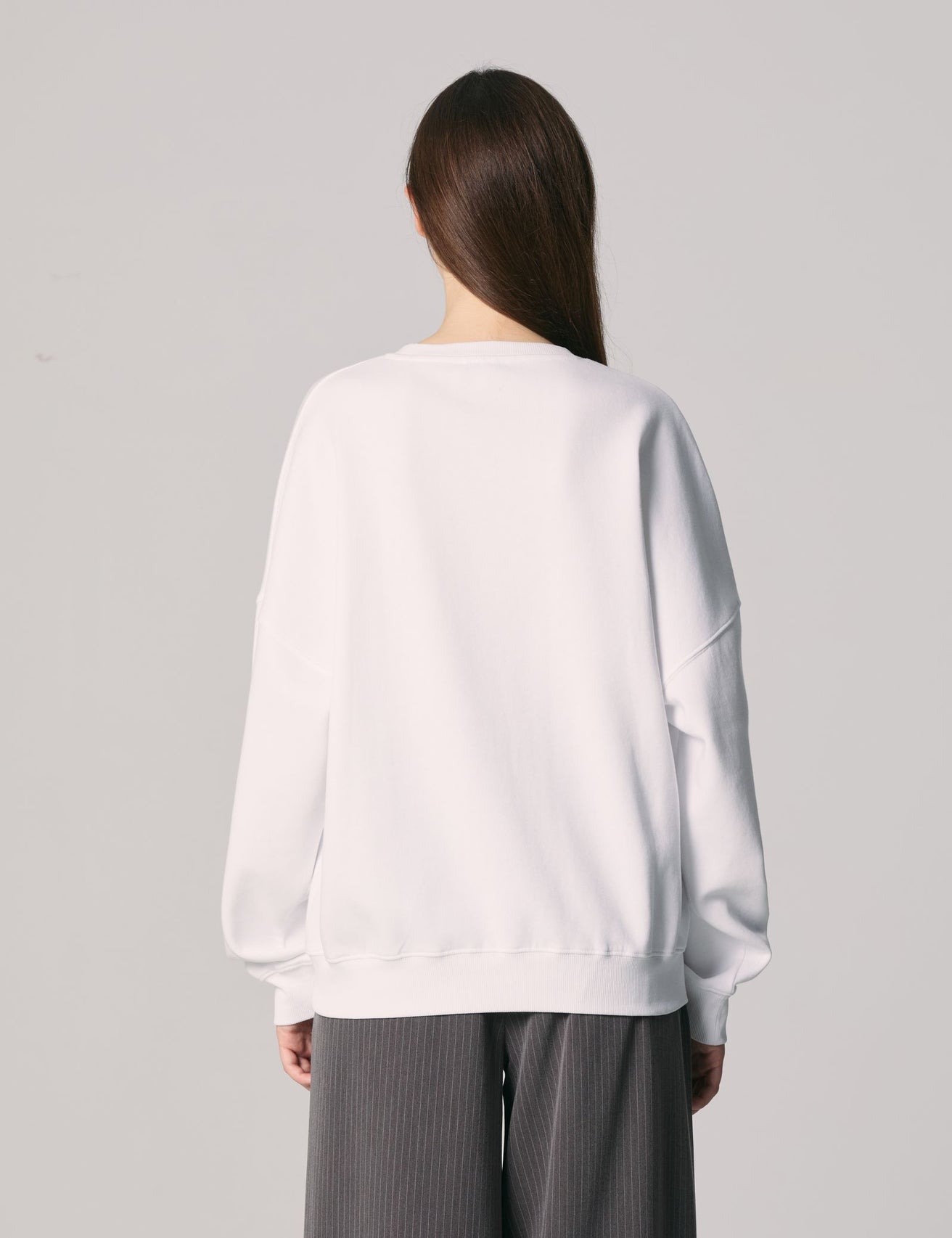 Sweat Oversize à message blanc - Image 2