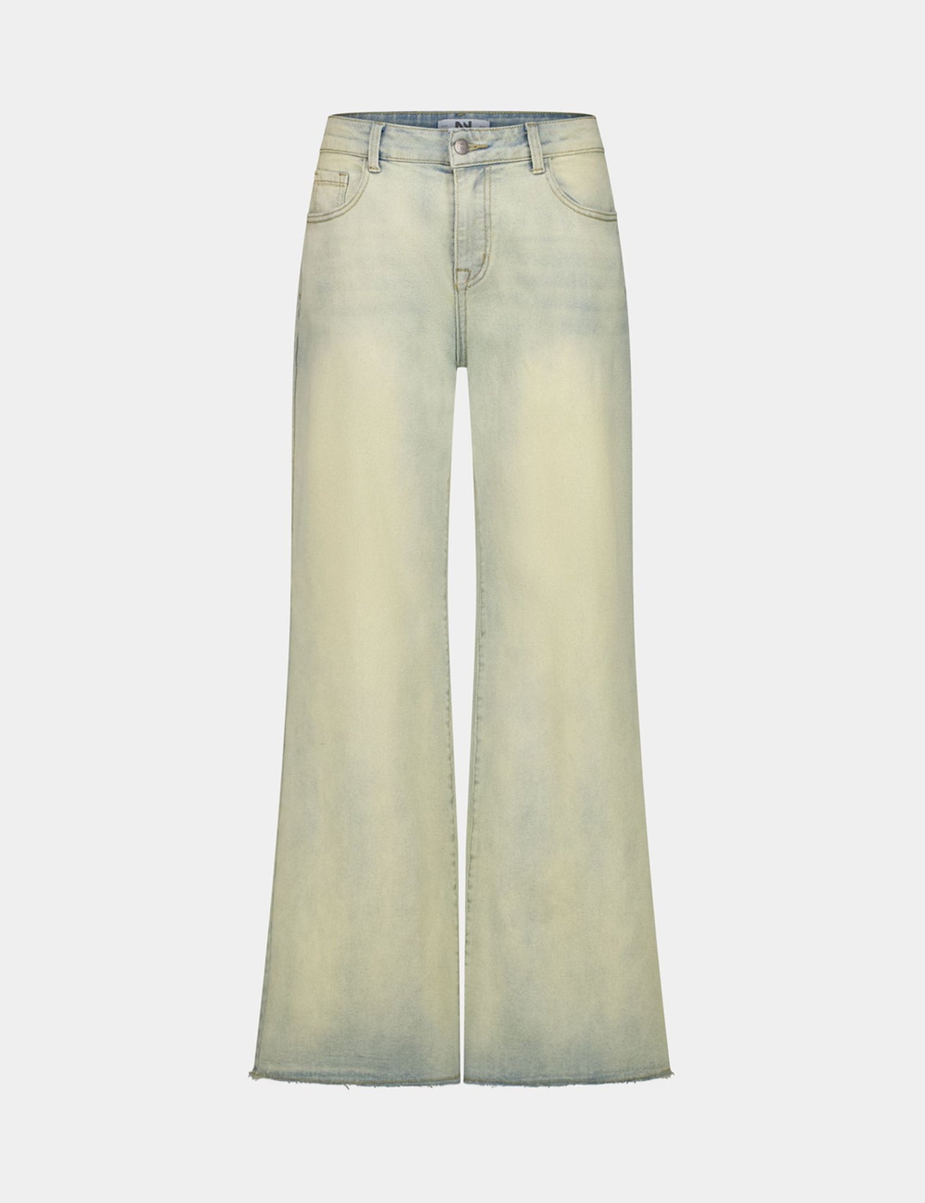 Jean wide leg taille basse délavé bleu jean - Image 3