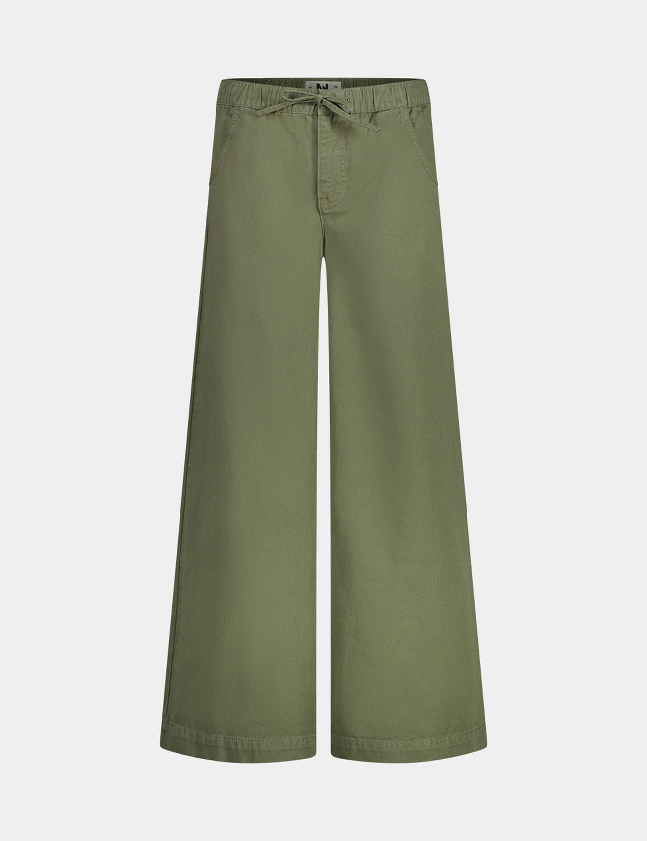 Pantalon wide leg taille basse kaki - Image 5