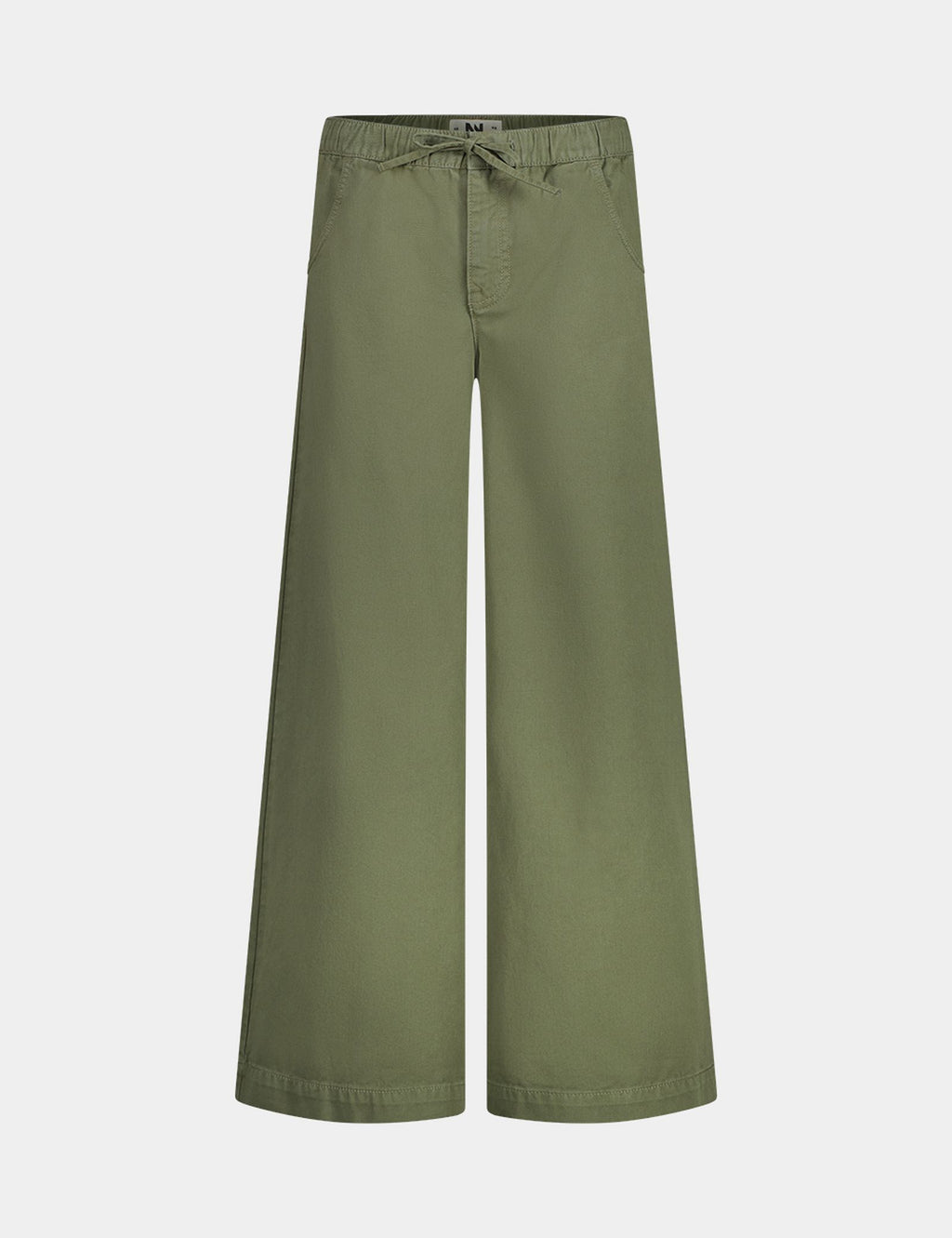 Pantalon wide leg taille basse kaki