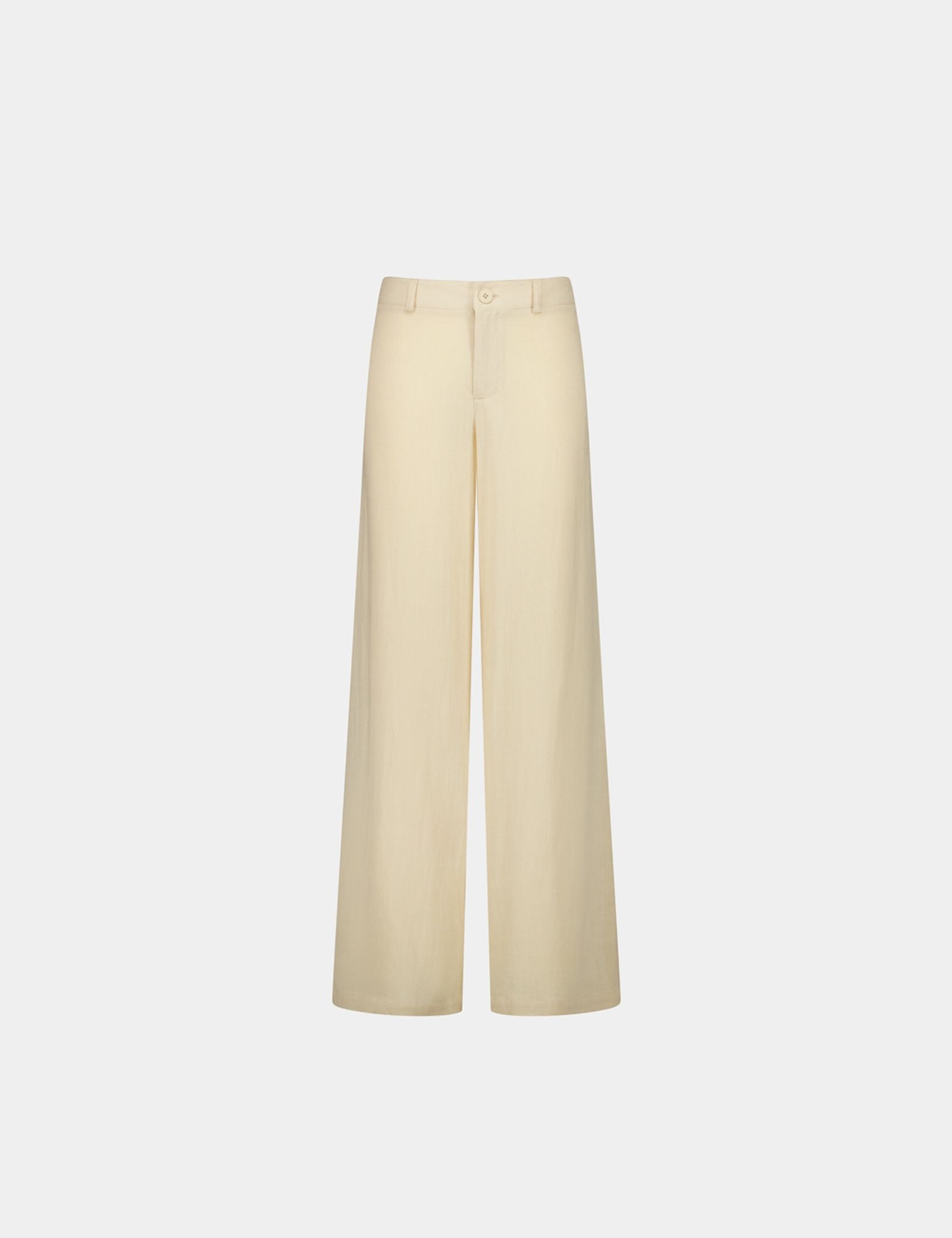 Pantalon tailleur matière crêpe beige clair