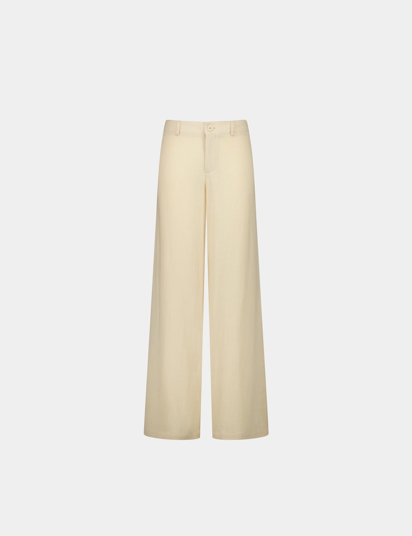 Pantalon tailleur matière crêpe beige clair - Image 1