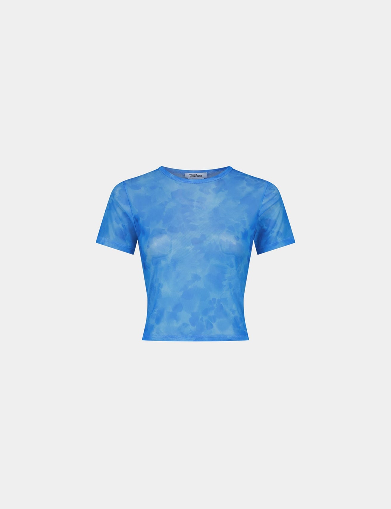 T-shirt transparent à motifs bleu azur - Image 1