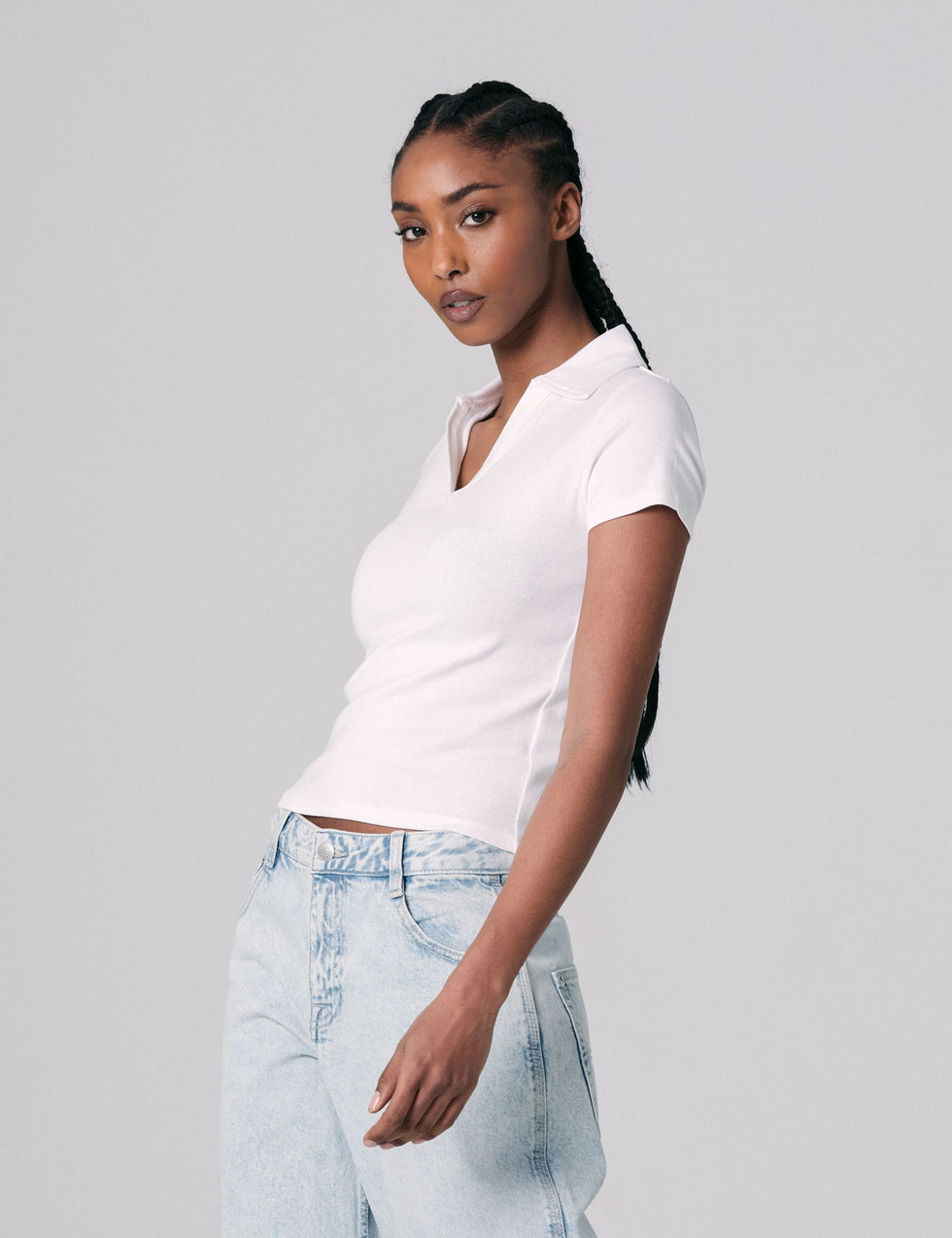 T-shirt polo blanc