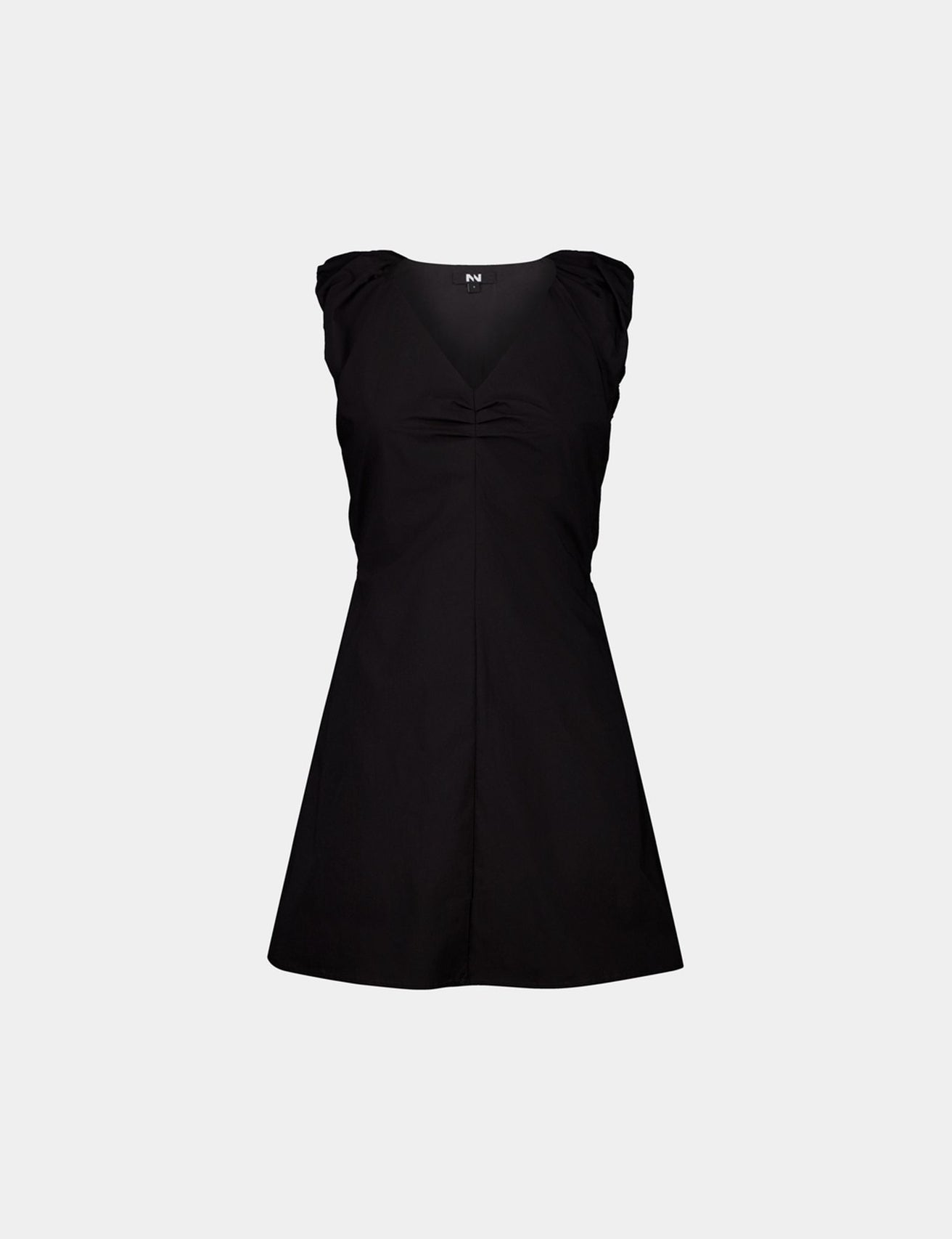 Petite robe noire dos nu avec fronces - Image 3
