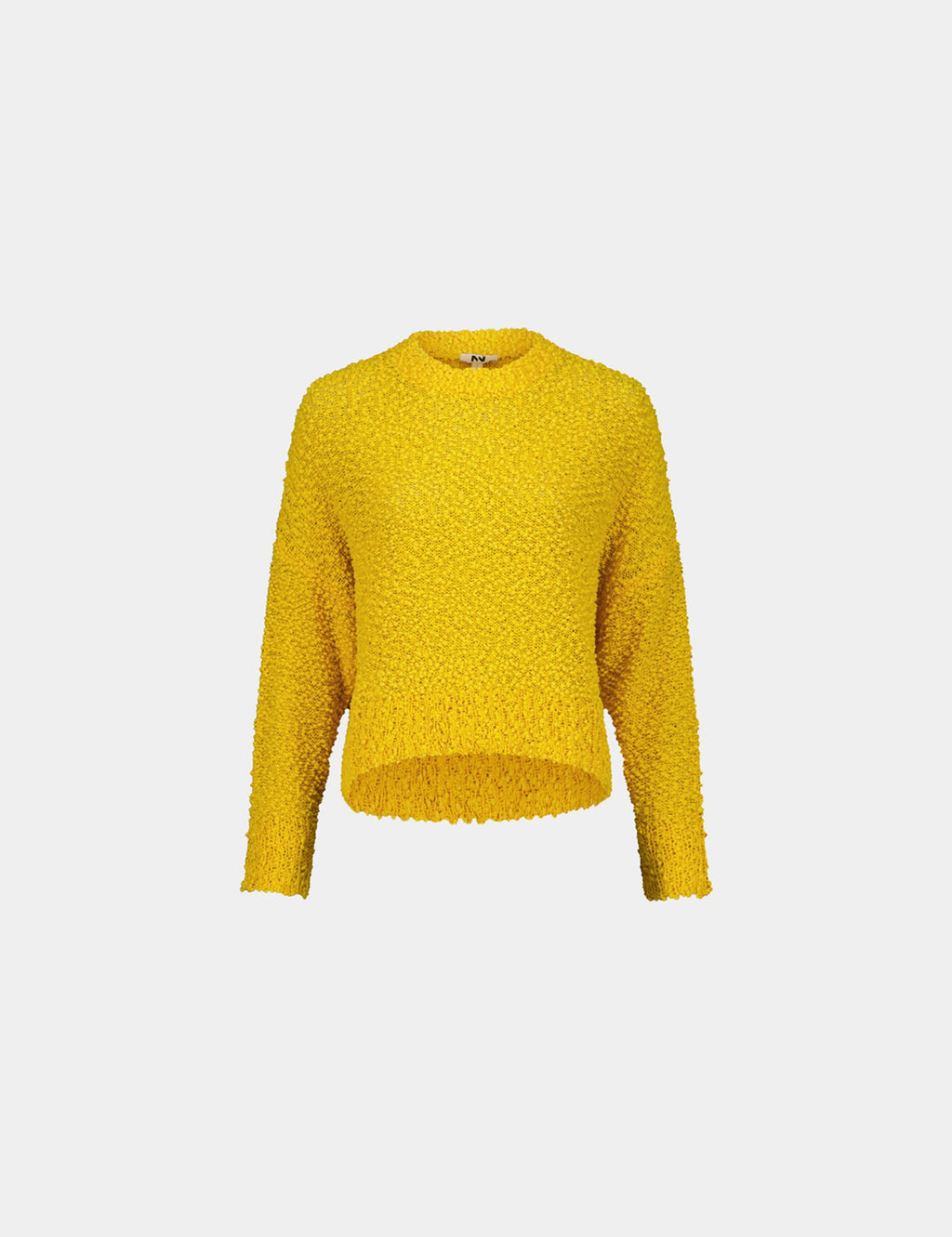 Pull en maille jaune piment