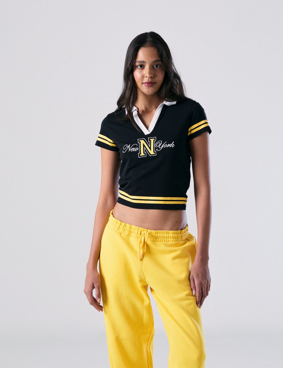 T-shirt polo New York noir