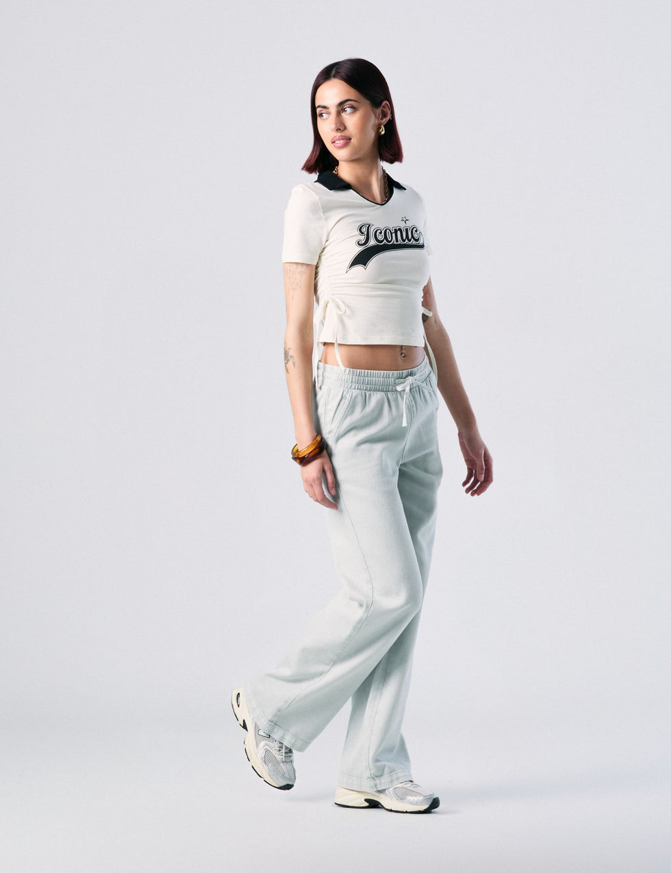 Pantalon droit vert clair