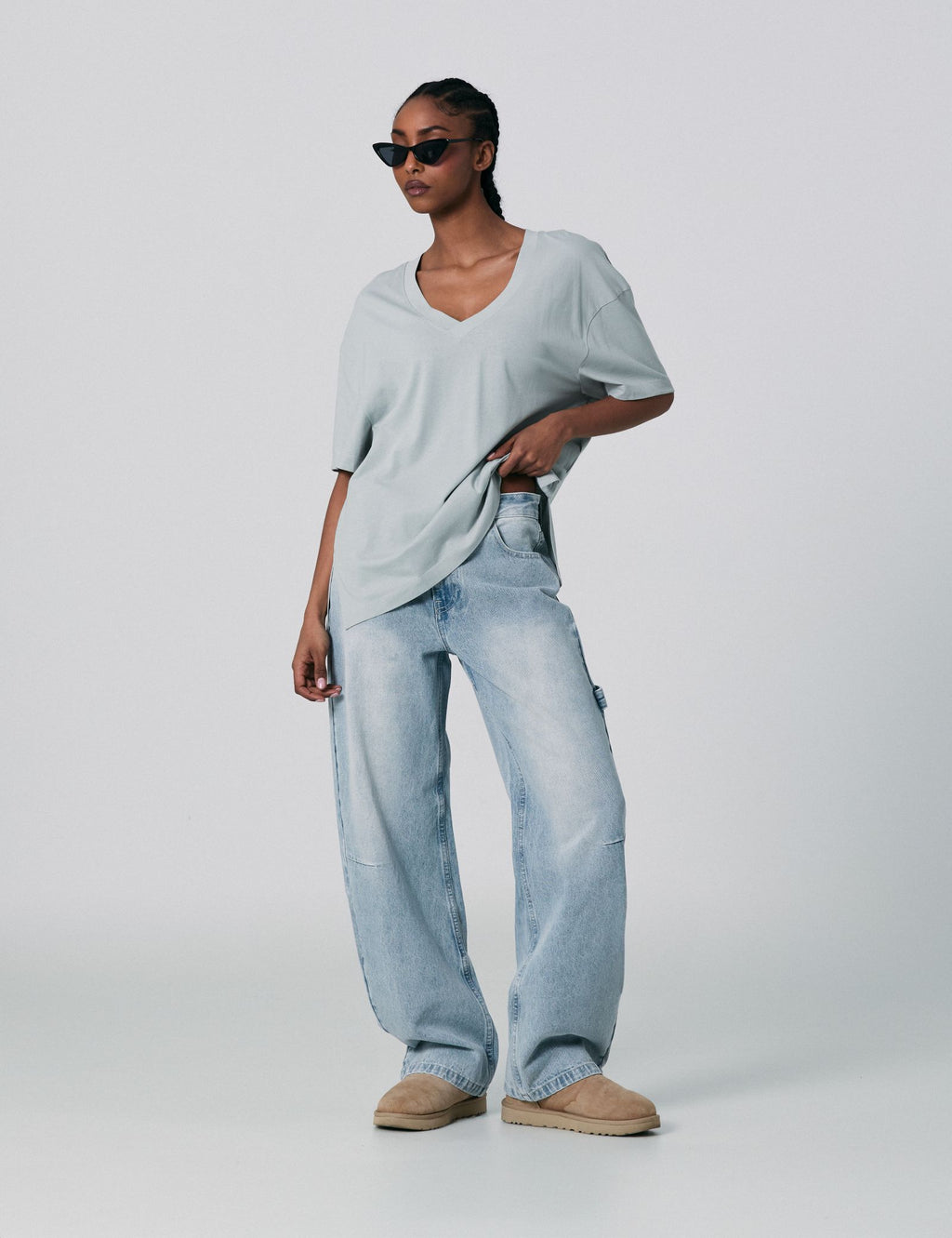 T-shirt à manches courtes oversize vert clair