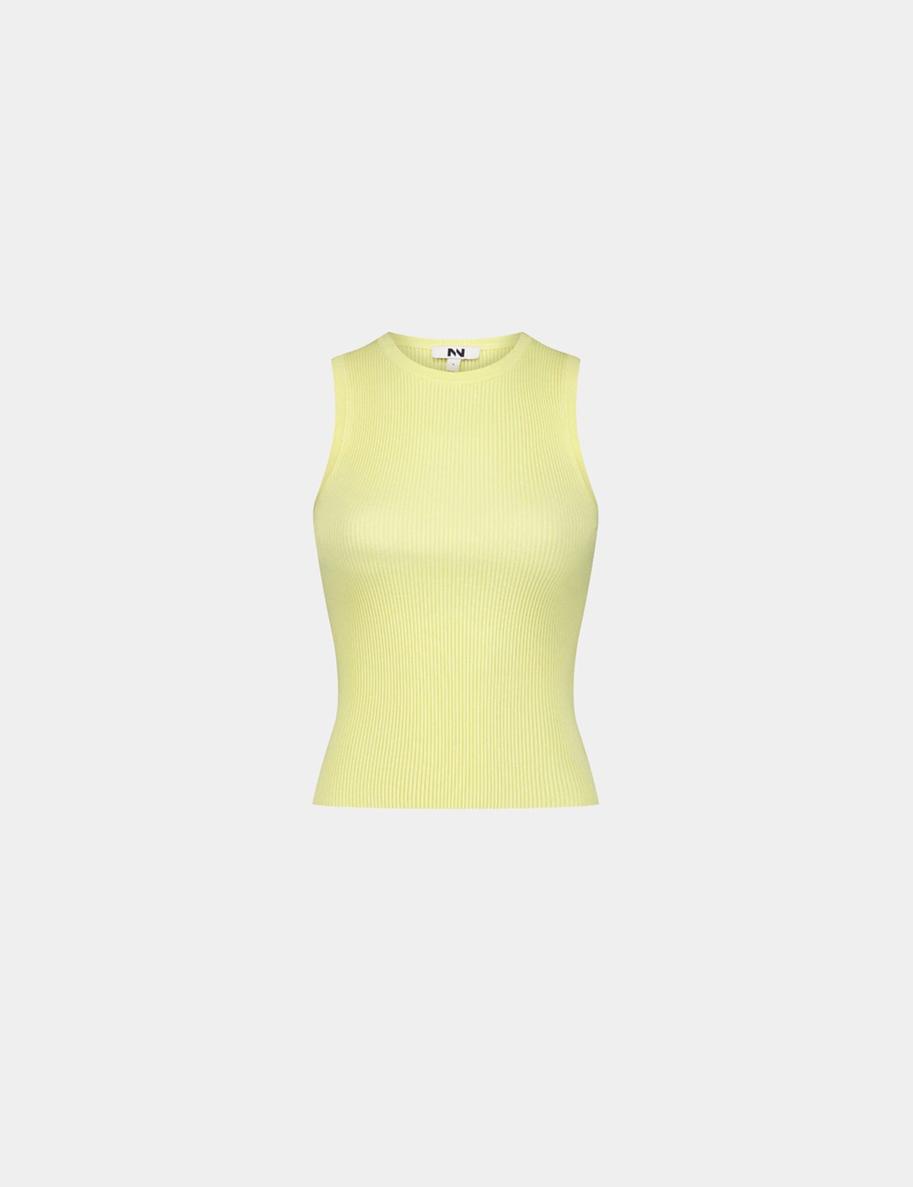 Débardeur en maille jaune clair - Image 3