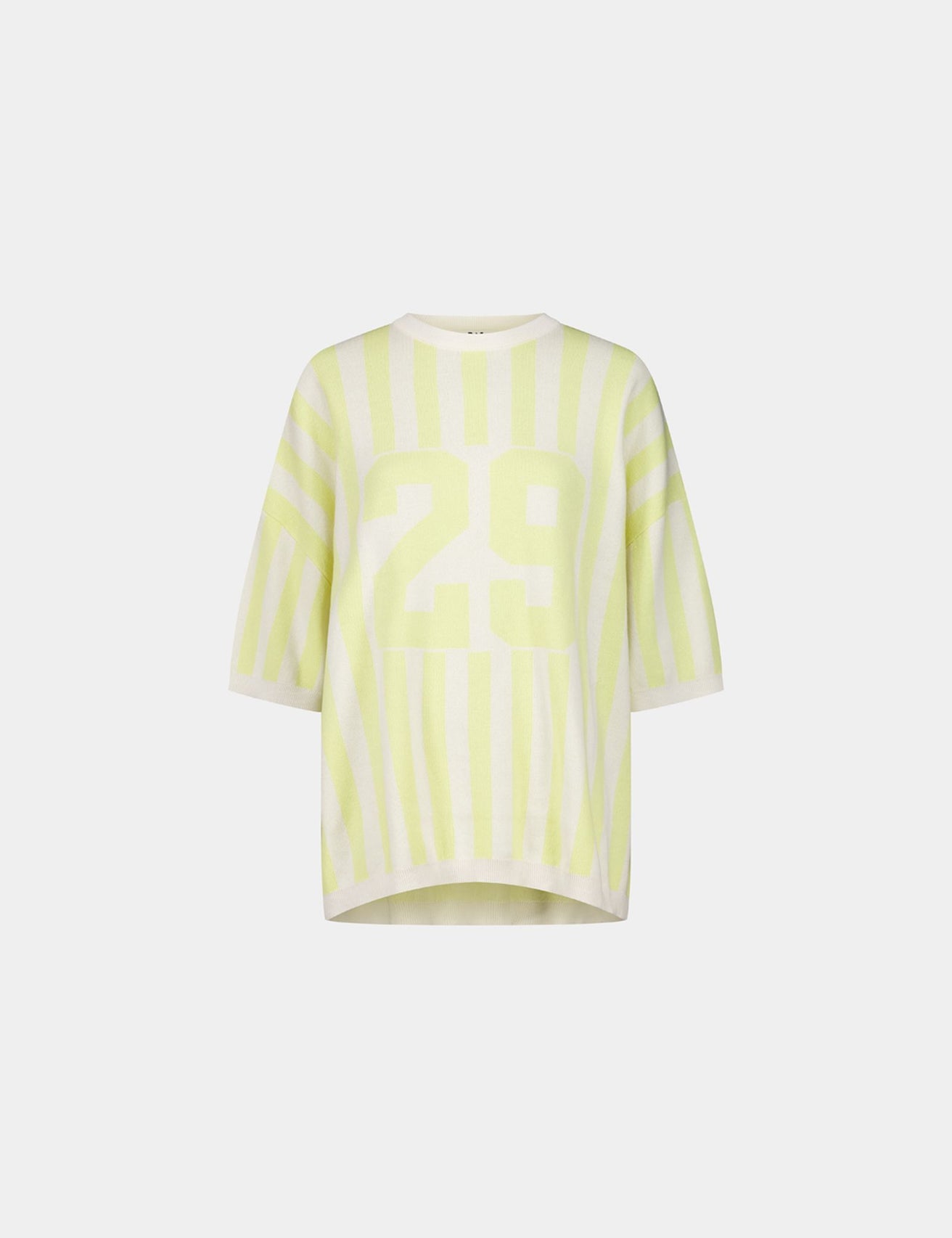 Pull oversize à message jaune clair - Image 2