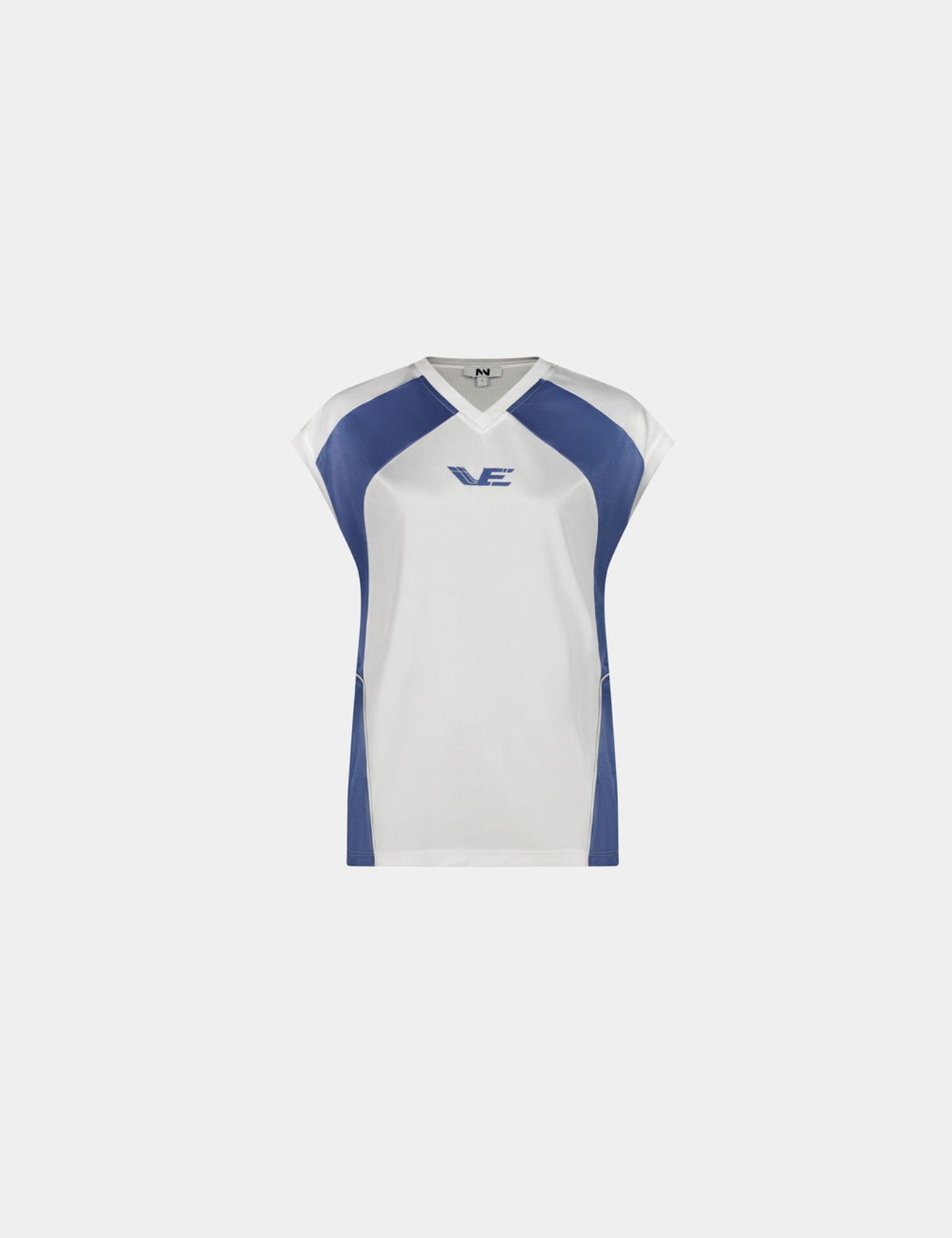 T-shirt de foot bleu et blanc - Image 1