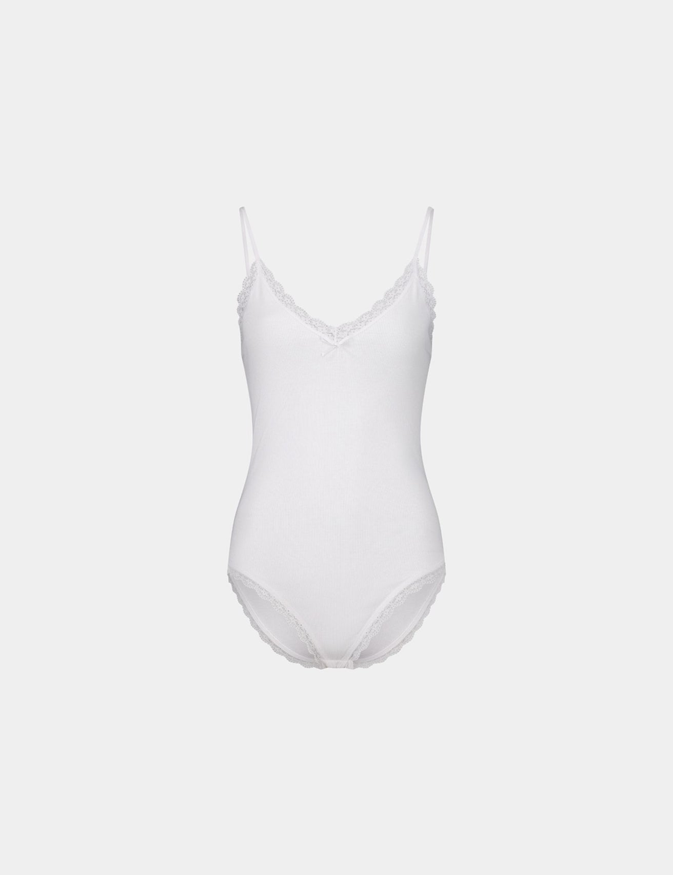 Body à dentelles blanc - Image 1