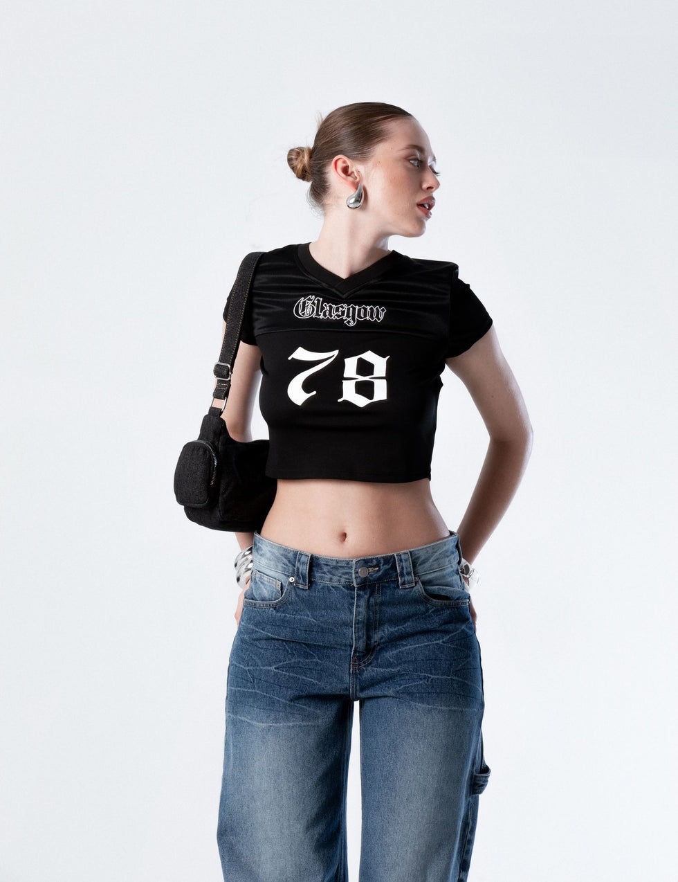T-shirt de foot court noir