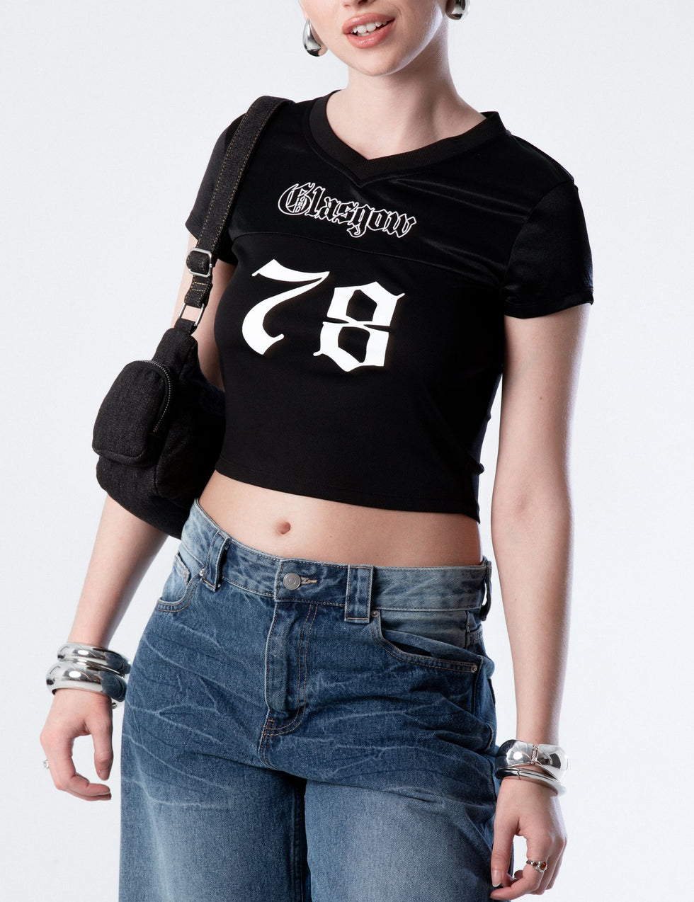 T-shirt de foot court noir