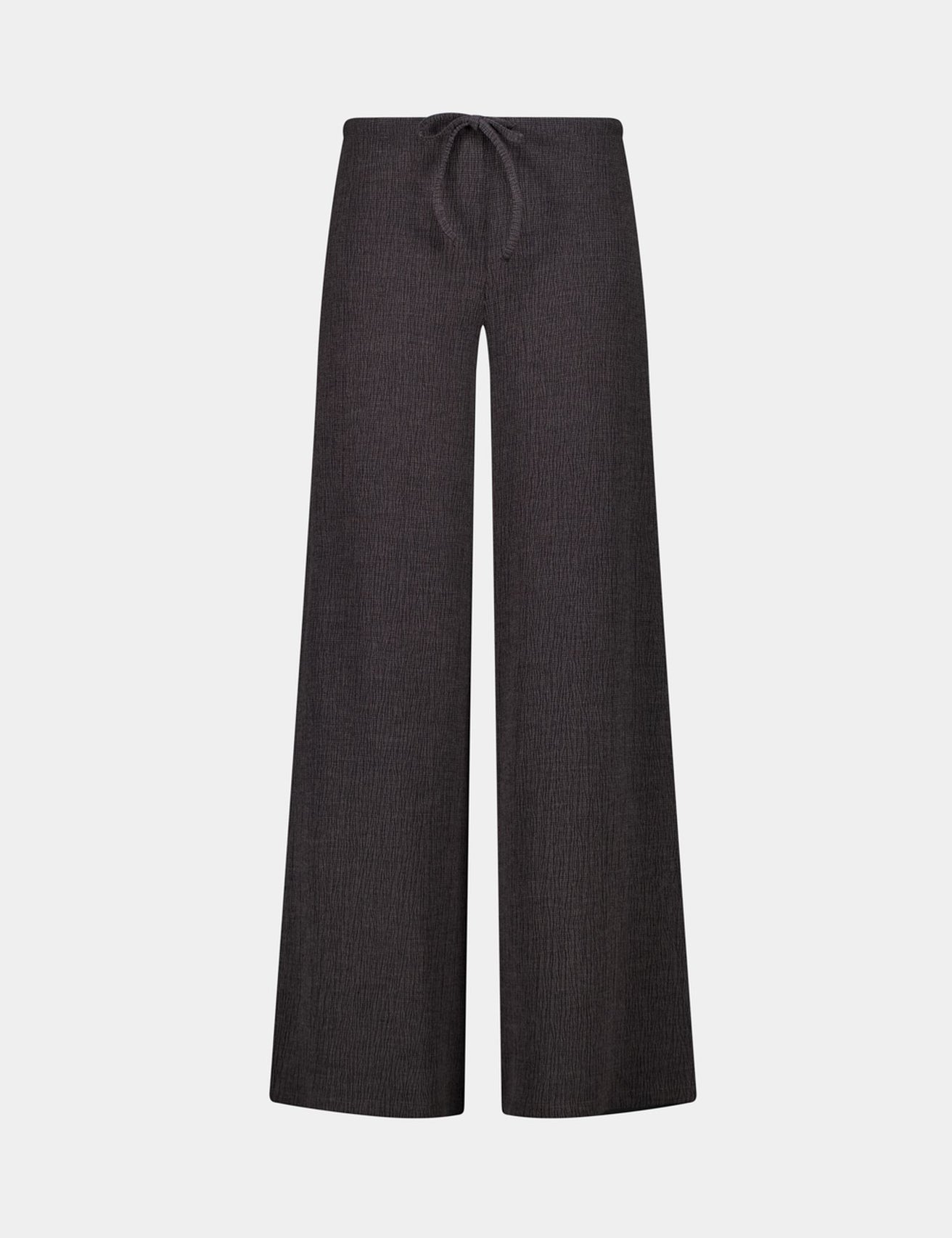 Pantalon fluide en matière crêpe gris foncé - Image 1