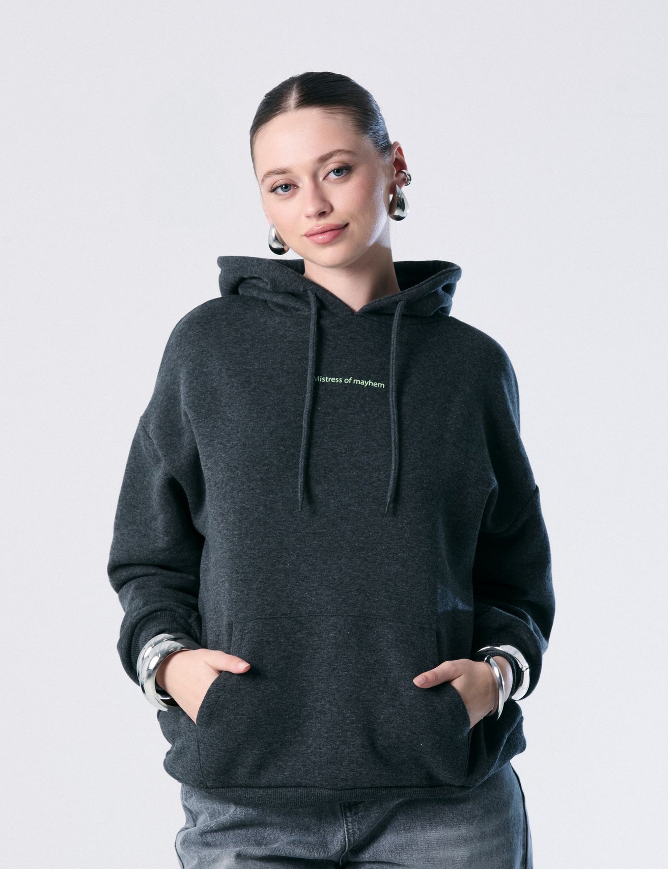 Sweat à capuche Disney Maléfique x Jennyfer gris chine - Image 2