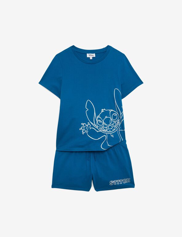 Set de pyjama Disney Stitch bleu marine ado