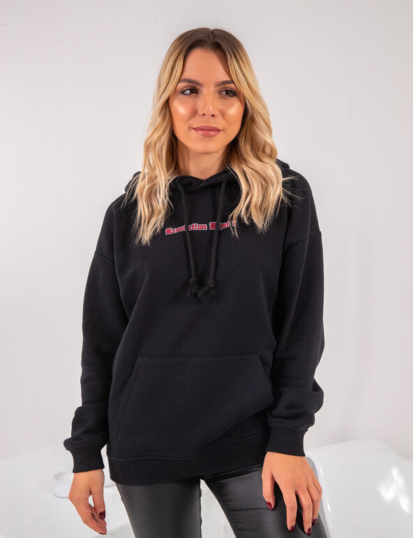 Oversized 'don't ask me' hoodie teen