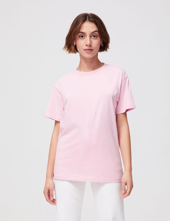 Tee-shirt rose oversize ado