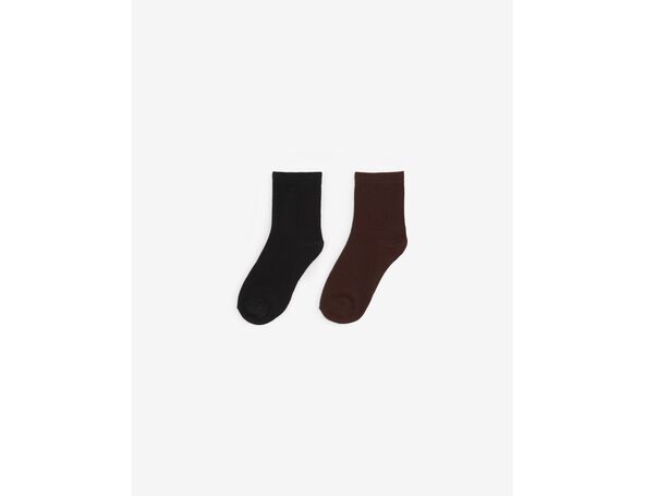 Chaussettes hautes blanc, marron, noir teen