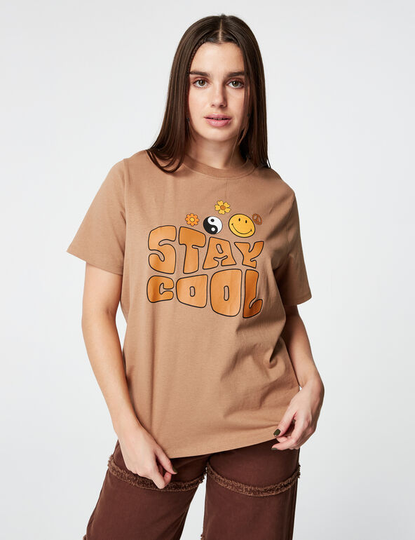 Tee-shirt oversize Smiley fille