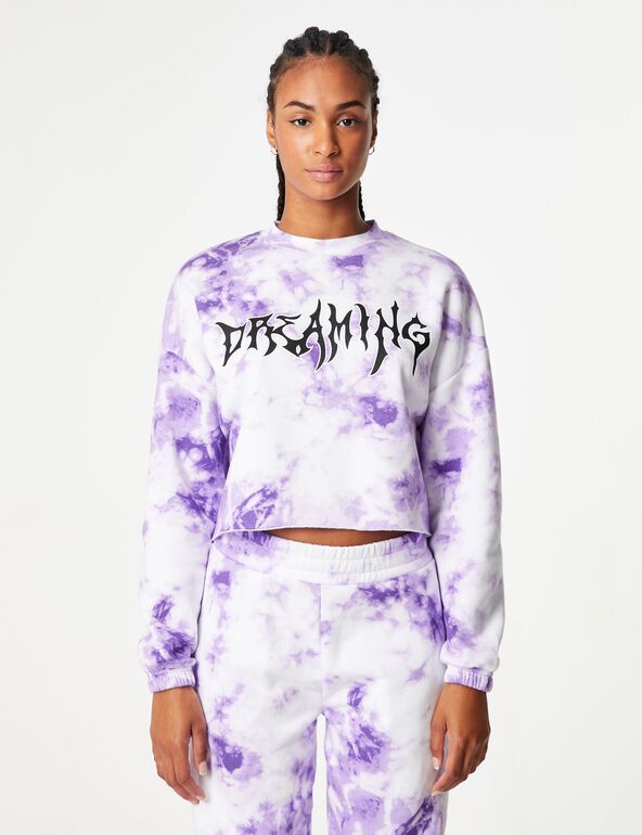 Sweat dreaming tie and dye violet ado