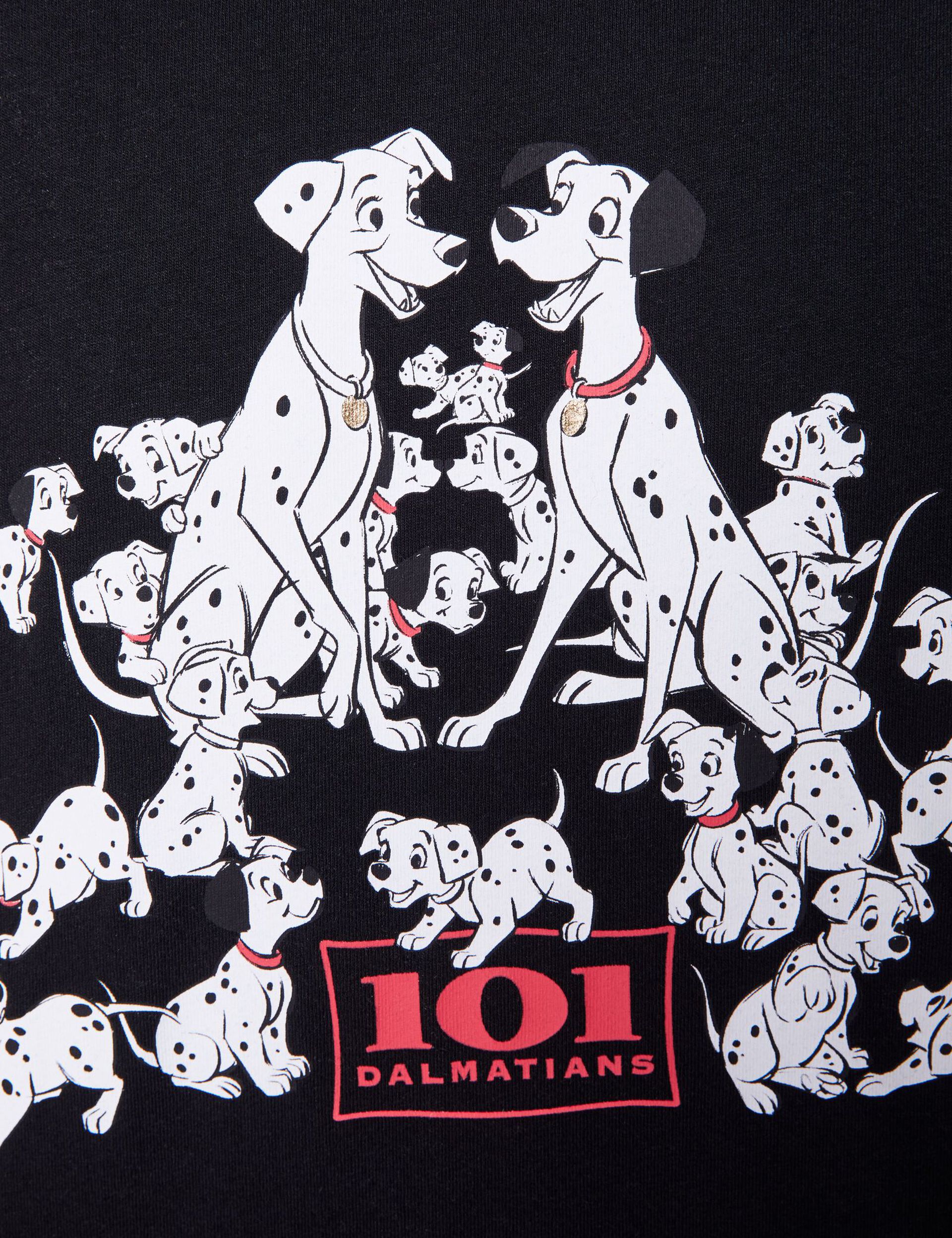 Tee-shirt noir Disney 101 Dalmatiens 