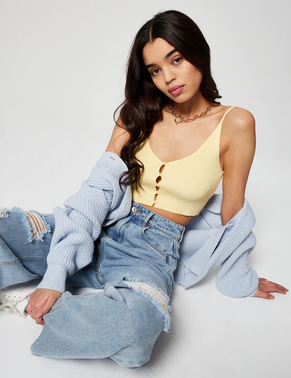 Ribbed cropped top teen
