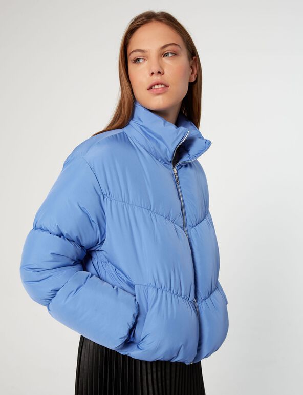 High-necked padded coat girl
