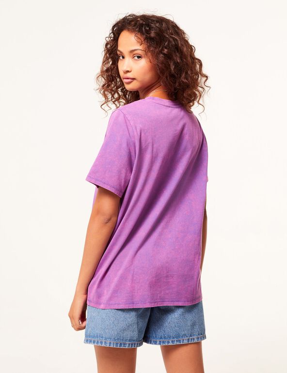 Tee-shirt violet imprimé personnages Miraculous x DCM Jennyfer