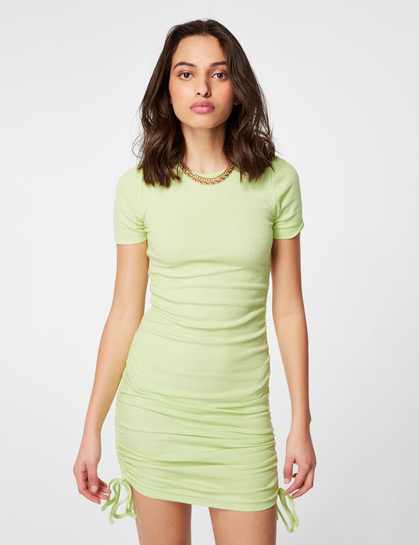 Ruched ribbed dress teen