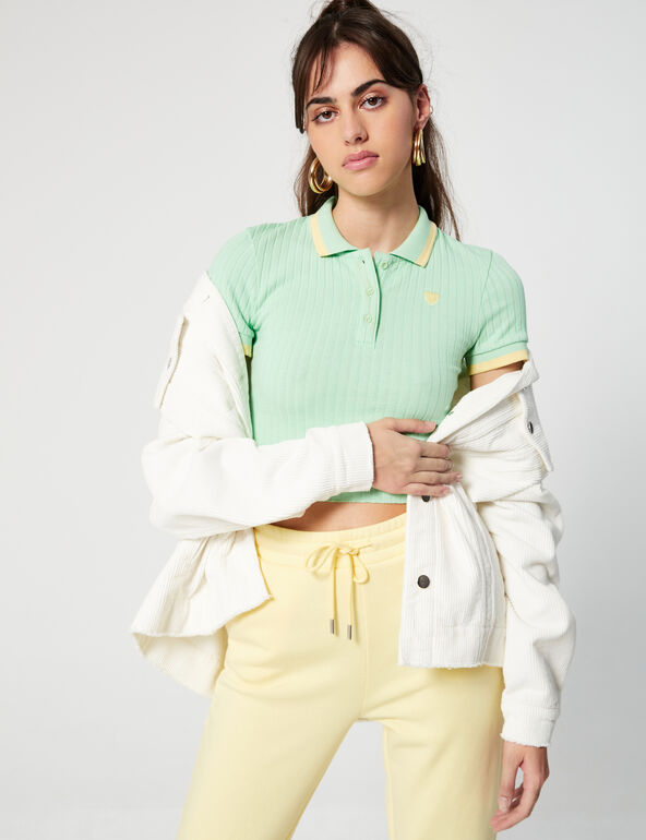 Polo shirt-style T-shirt woman