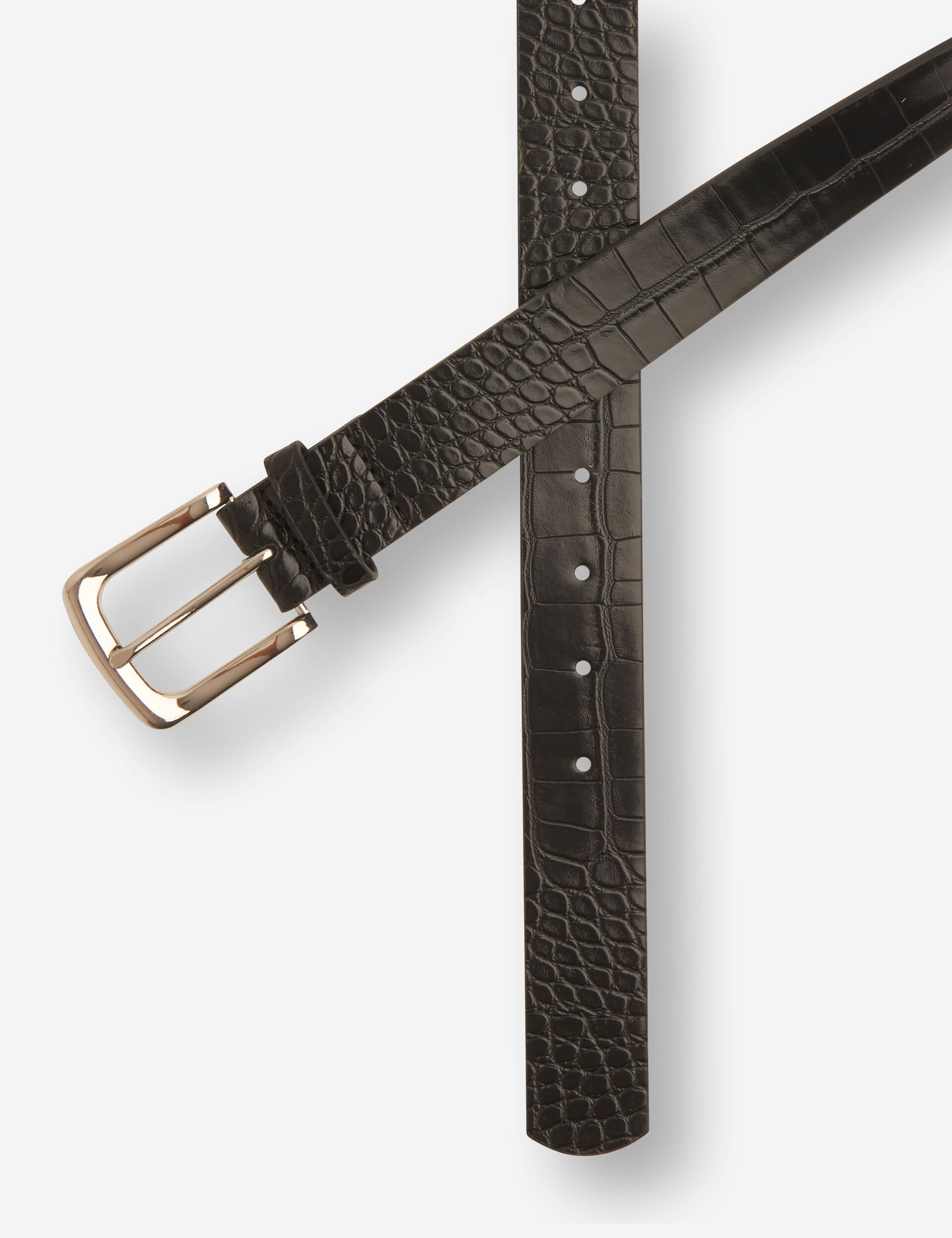 Faux-snakeskin belt