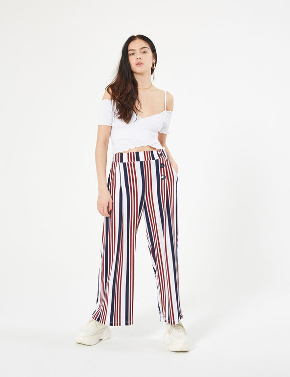 Striped loose-fit trousers teen