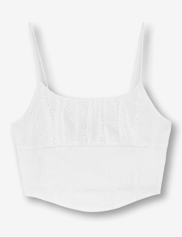 Top corset broderie anglaise