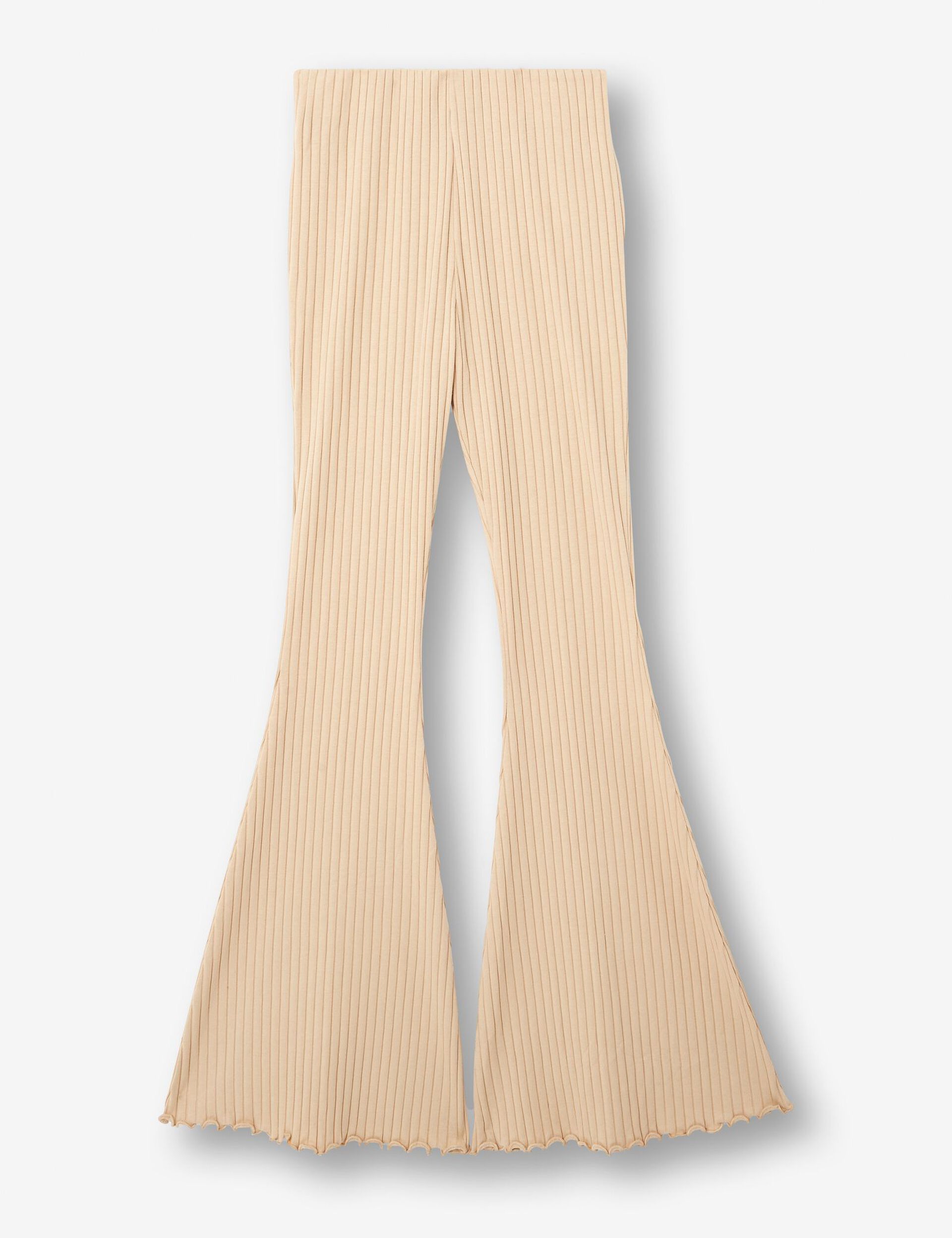 Ribbed flared trousers