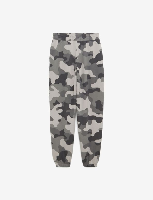 Jogging coupe large camouflage militaire gris teen